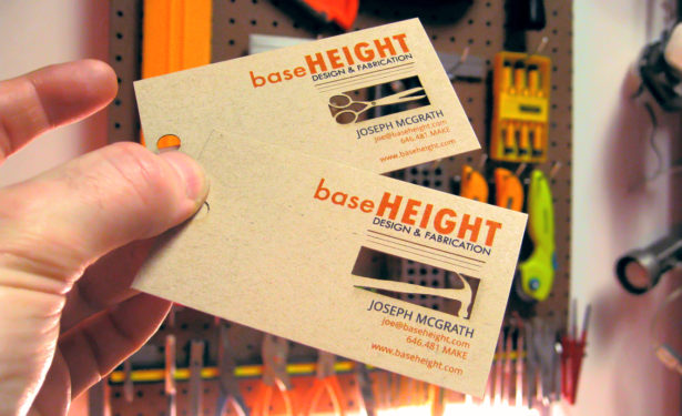 Baseheight Laser Cut Business Cards