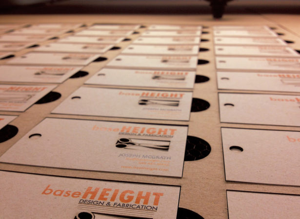 Laser Cutting Baseheight Business Cards