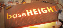 Laser Cut Baseheight Pegboard Sign