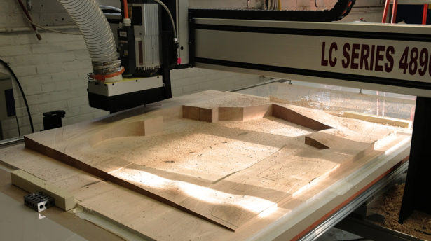 CNC Routing Basswood Architectural Landscape Model