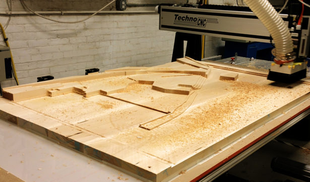 CNC Routing Basswood Architectural Landscape Model