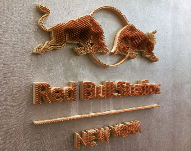 Red Bull Pencil Sign from Baseheight