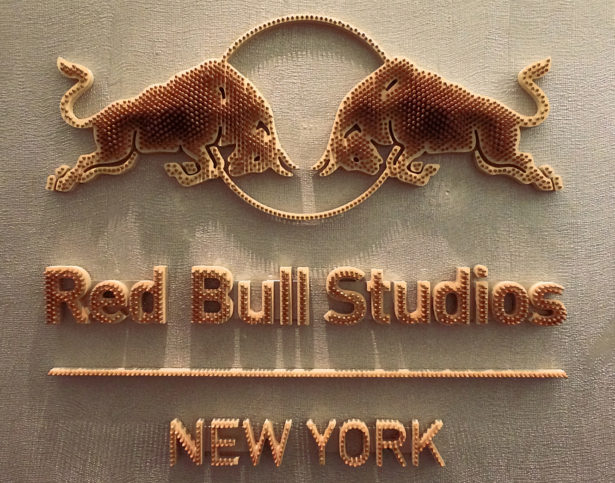 Red Bull Pencil Sign from Baseheight