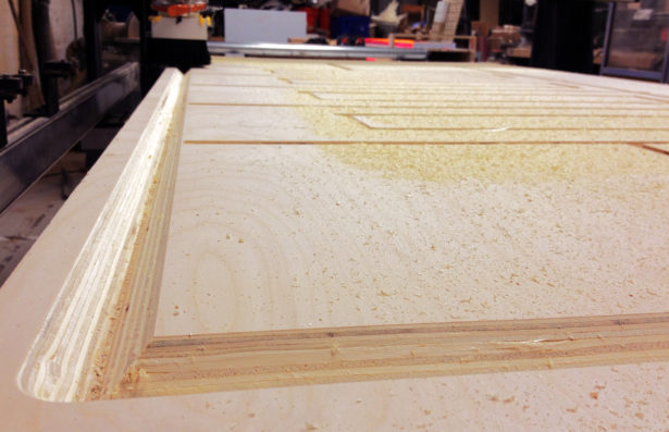 CNC Routing Plywood for Core77 Truck Installation