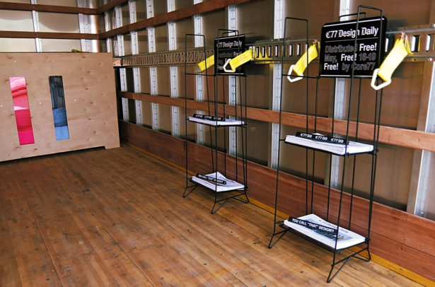 Newspaper Racks on Core 77 Design Week Delivery Truck