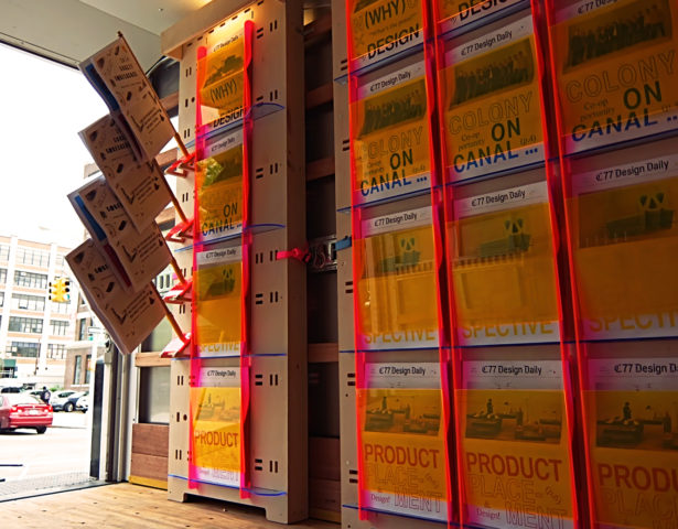 Newspaper Displays on Core 77 Design Week Delivery Truck