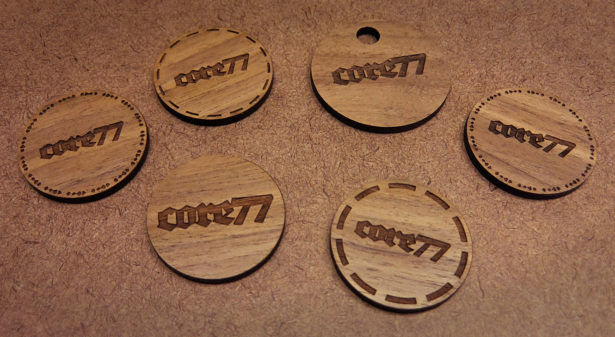 Poker Chip Prototypes for Core77 Conference