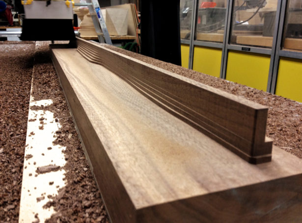 CNC Routing Walnut for Prototype