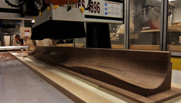 CNC Routing Walnut for Prototype