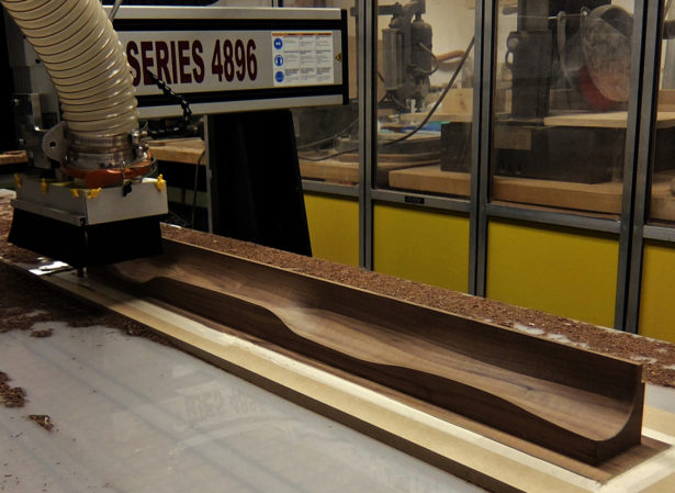 CNC Routing Walnut for Prototype