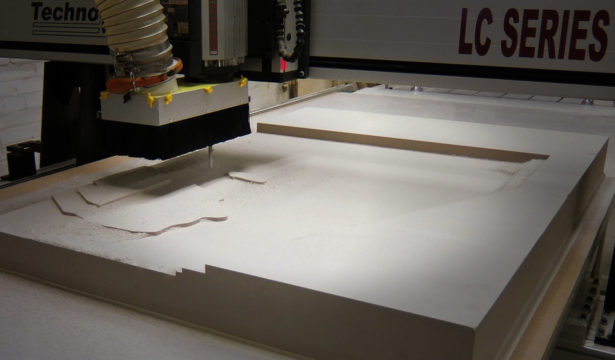 CNC Routing Foam for Architectural Site Model