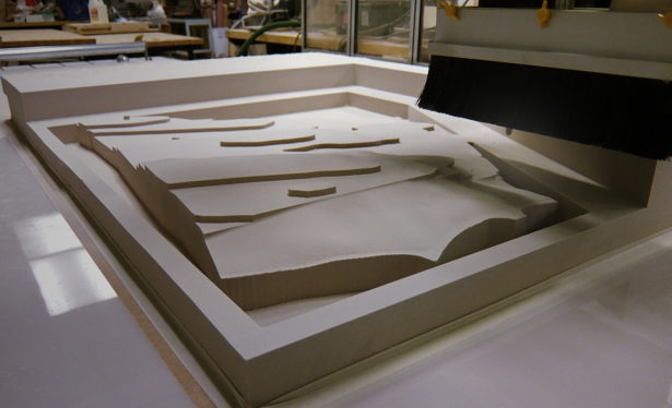 CNC Routing Foam for Architectural Site Model