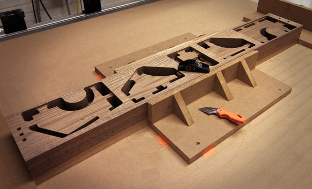 CNC Routing Parts for Solid Walnut Architectural Model