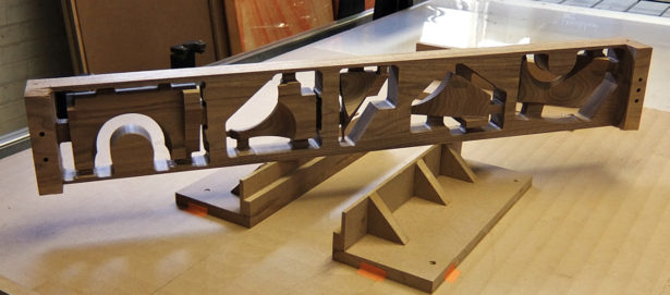 CNC Routing Parts for Solid Walnut Architectural Model