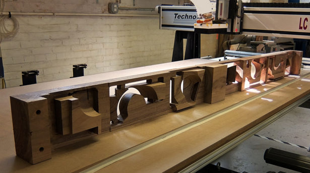 CNC Routing Parts for Solid Walnut Architectural Model
