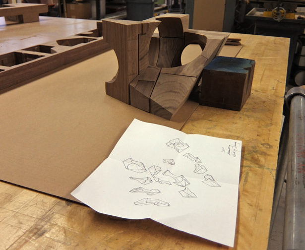 Solid Walnut Architectural Model