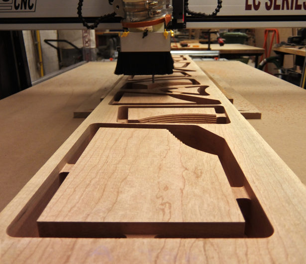 CNC Routing Solid Cherry Architectural Model