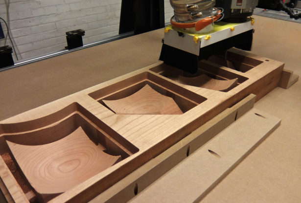 CNC Routing Solid Cherry Architectural Model