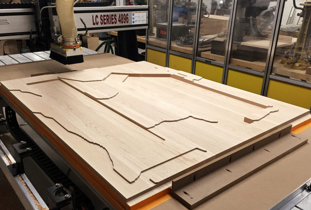 CNC Routing Maple for Architectural Landscape Model