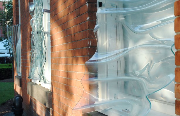 Slumped Glass Installation at Columbia University