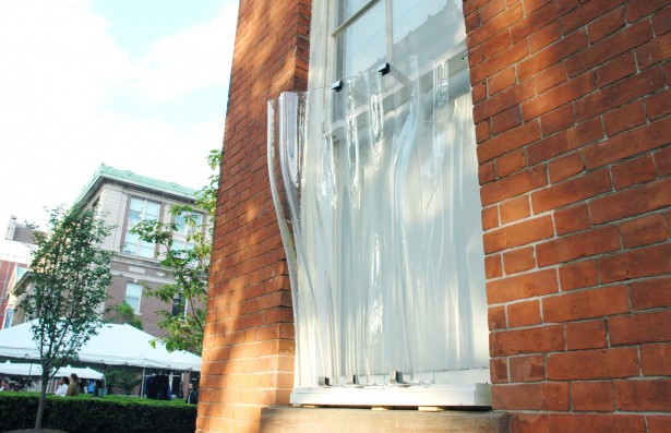 Slumped Glass Installation at Columbia University