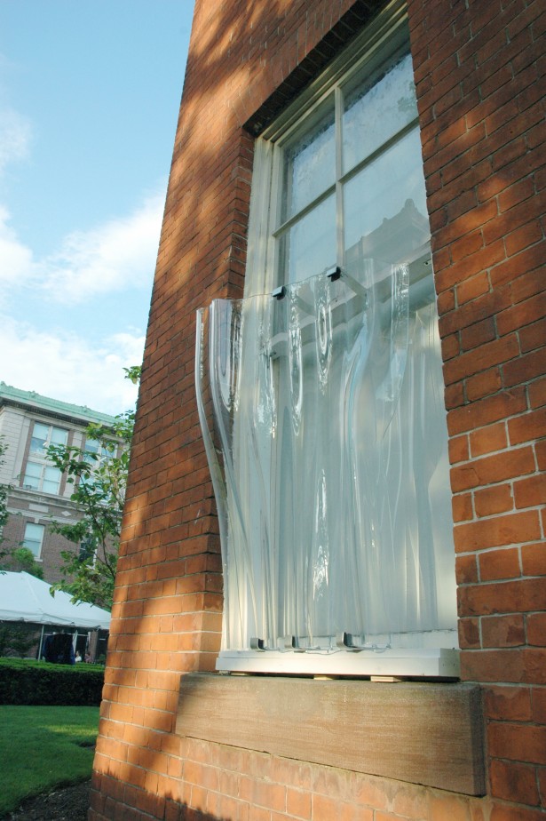 Slumped Glass Installation at Columbia University