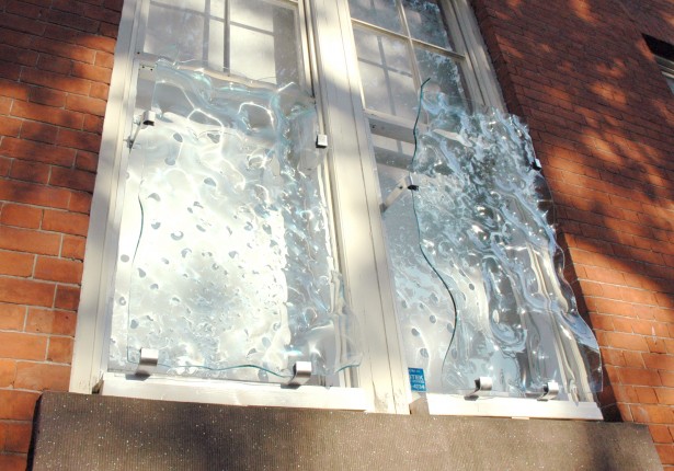 Slumped Glass Installation at Columbia University