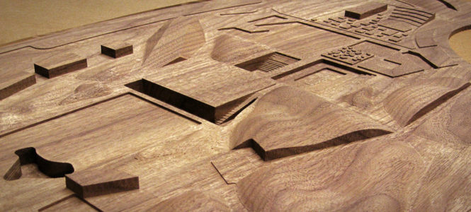 Walnut Site Model for Steven Holl